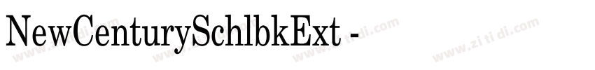 NewCenturySchlbkExt 字体转换